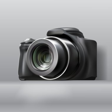 Digital photo camera, vector design clipart
