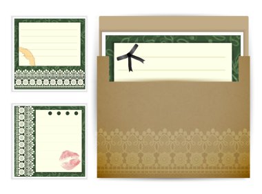 vintage post card background sample with different element clipart