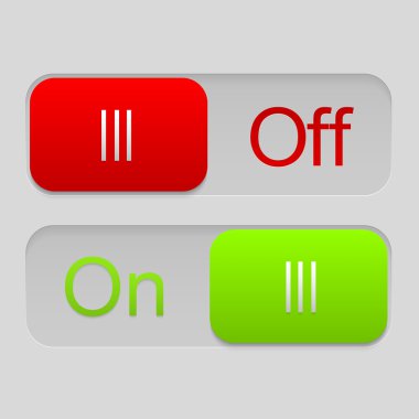 on off kaydırıcıları. vektör.