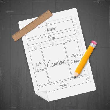 site layout icon, vector design clipart