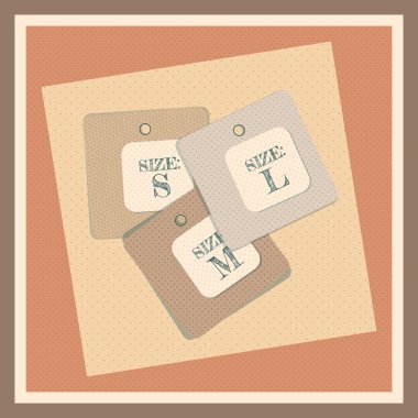 Size Tag Illustration, Vector clipart