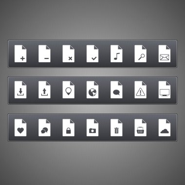 computer and internet web icons buttons set clipart