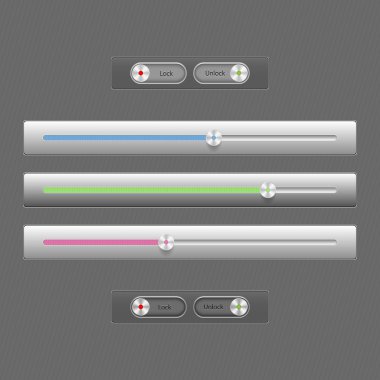 Modern color loading bars set clipart