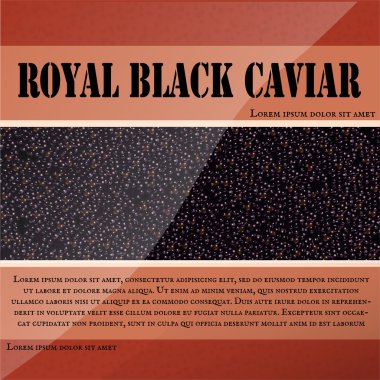 Royal black caviar, vector design