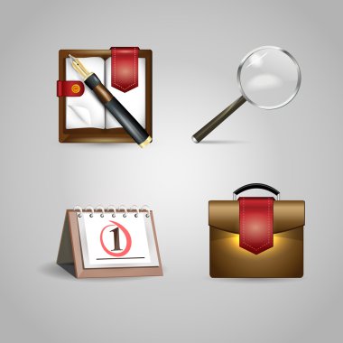 Vector design of office objects clipart