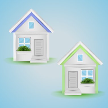 Vector illustration of house icons clipart