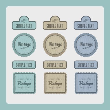 Vector set vintage labels clipart