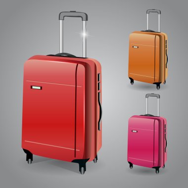 Vector luggage set, vector clipart
