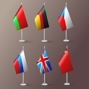 World flags. Vector design clipart