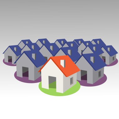 Houses icon collection. Vector clipart