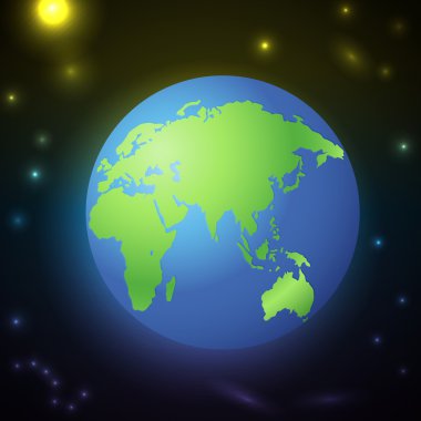Earth icon,  vector illustration   clipart