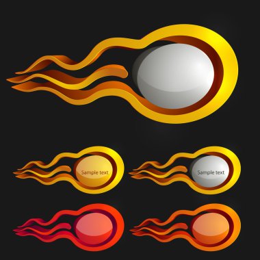 Fire Icons vector set clipart