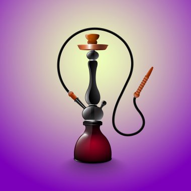 Hookah isolated on white background. Vector illustration clipart