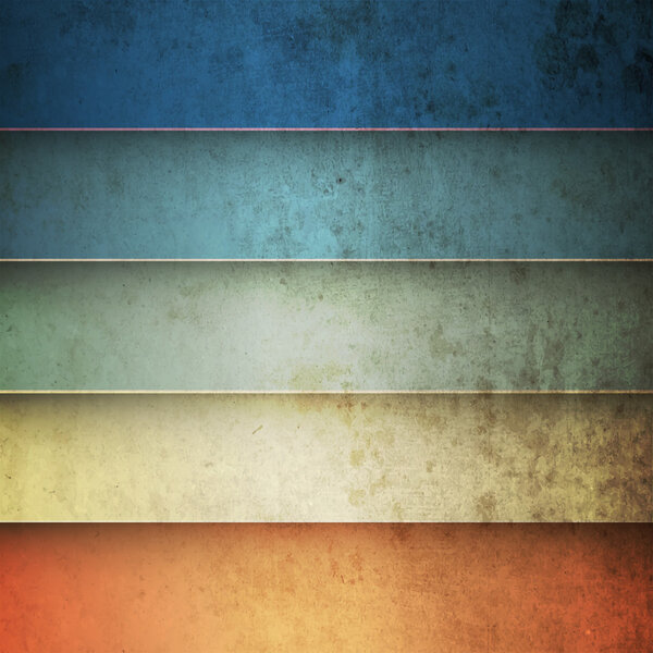 Arco Iris Líneas Horizontales Fondo Vintage — Vector de stock