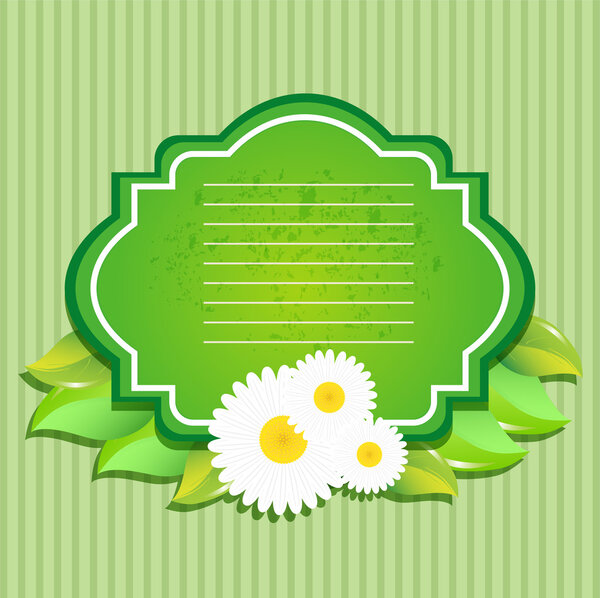 Открытка с цветами. Вектор
.