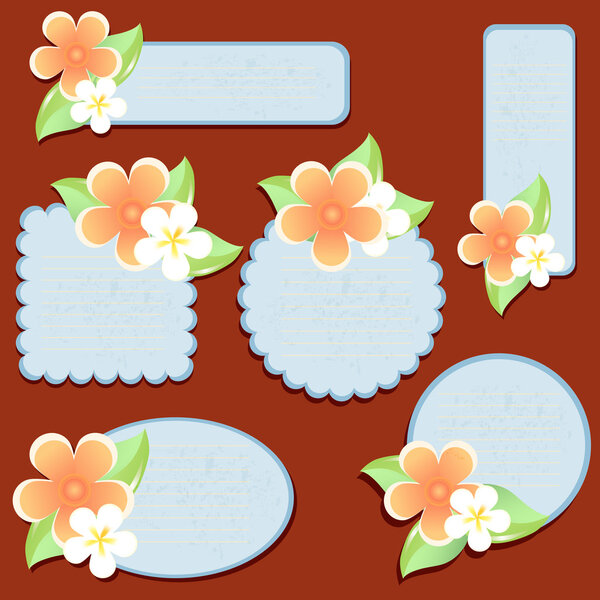 Открытки с цветами. Вектор
.