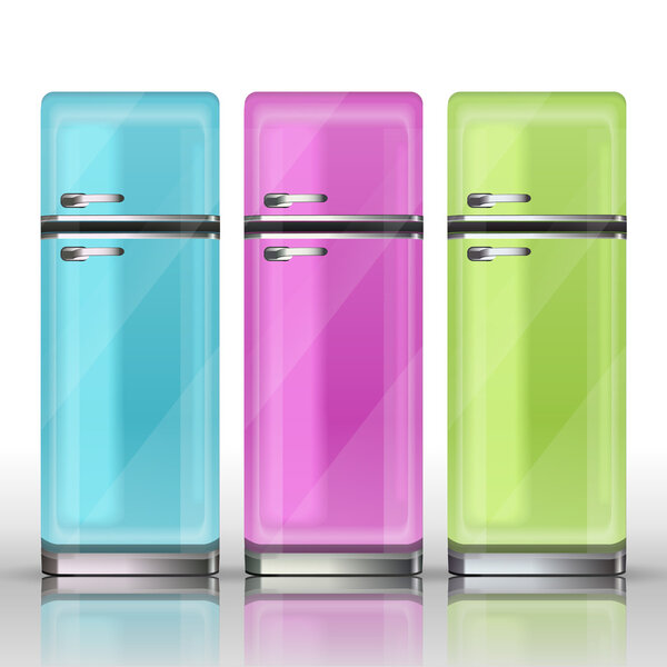 Front view of a refrigerators - vector illustration