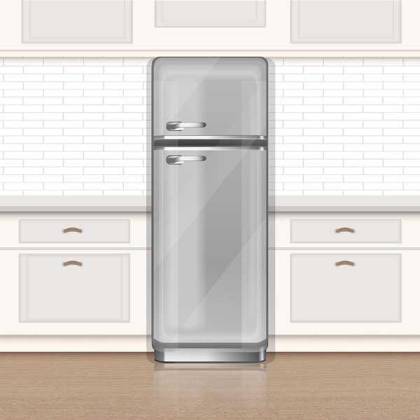 clipping path of freezer on kitchen