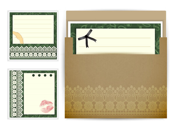 vintage post card background sample with different element