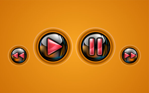 control panel of media player