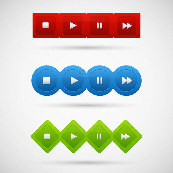 control panel of media player