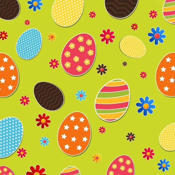 Seamless Pattern Easter Eggs — Stock Vector