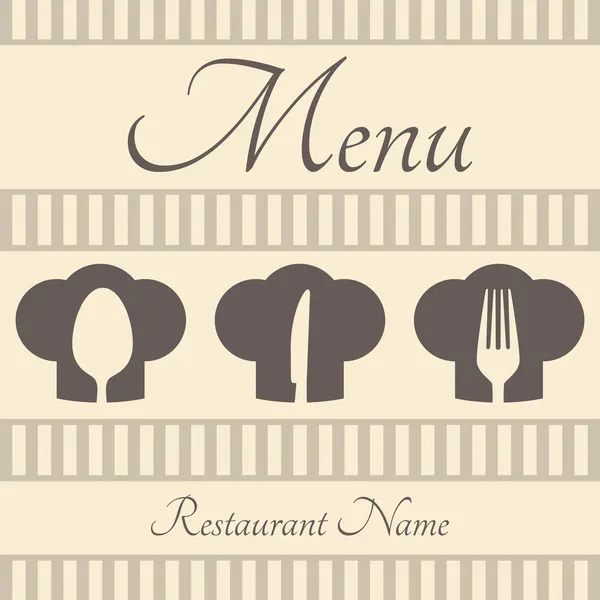 Menu Restaurant Avec Cuillère Fourchette Couteau — Image vectorielle