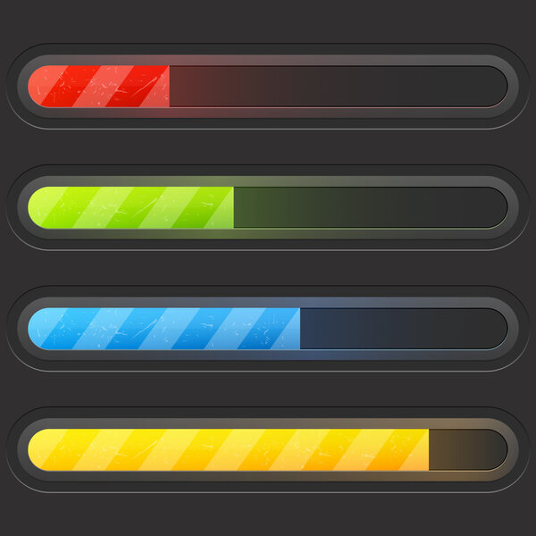 Modern color loading bars set