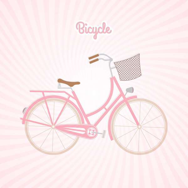 pink bicycle, vector design