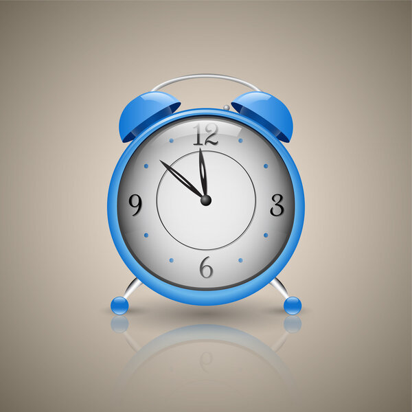 Alarm Clock. Classic alarm clock. Blue