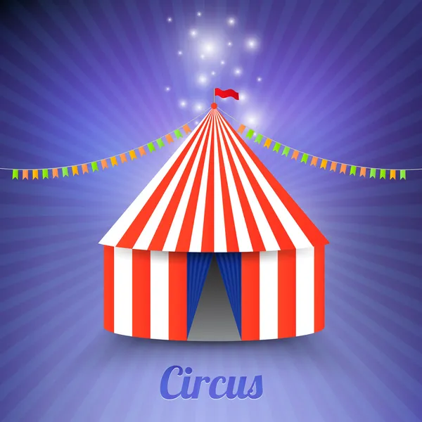 Circus Marquee Tent Isolated — Stock Vector