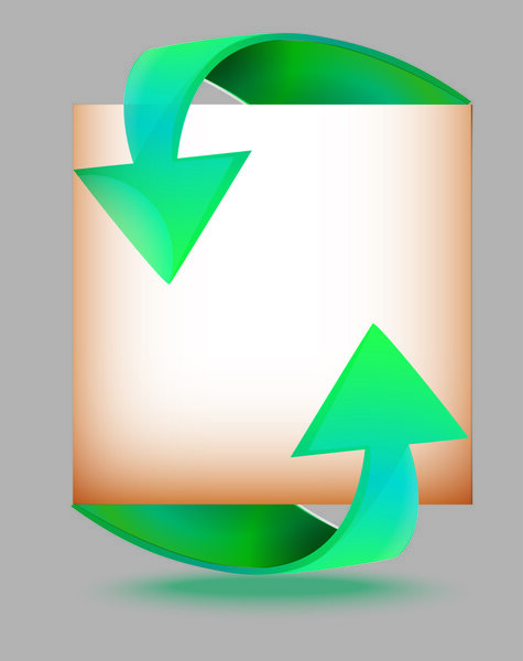 Arrow banners paper, vector design