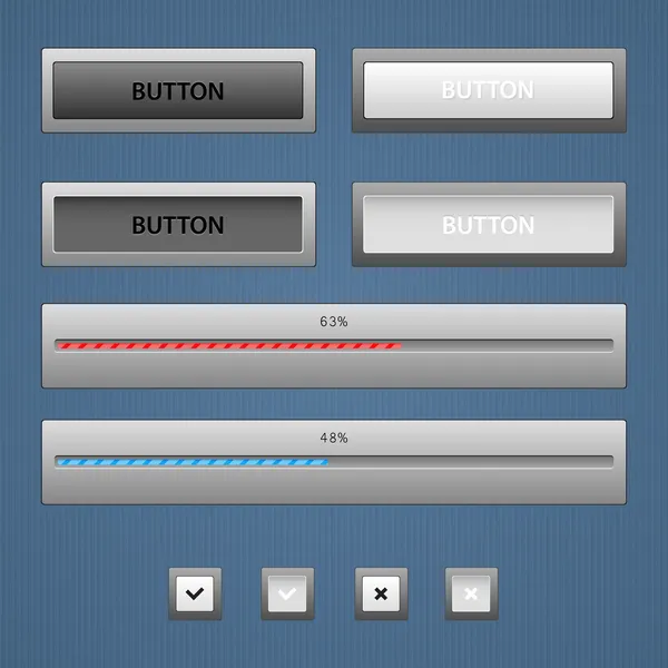 Moderne Kleur Laden Bars Ingesteld — Stockvector