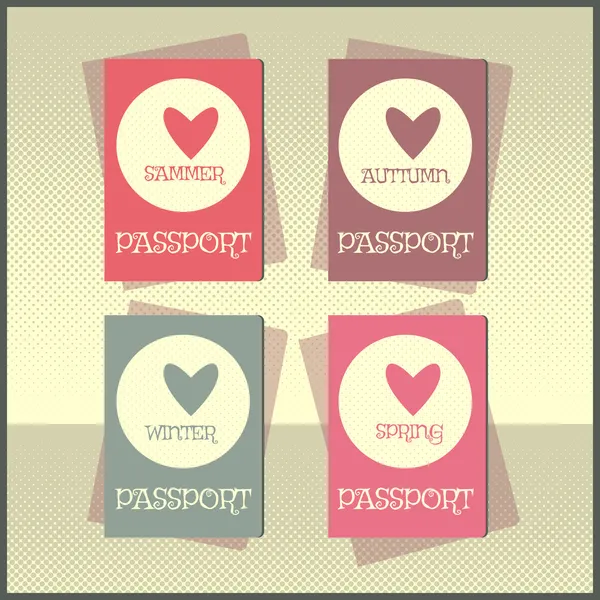 Passport Cover Vector Design — Stock Vector