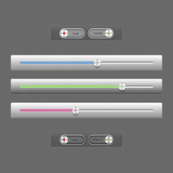 Modern Color Loading Bars Set — Stock Vector