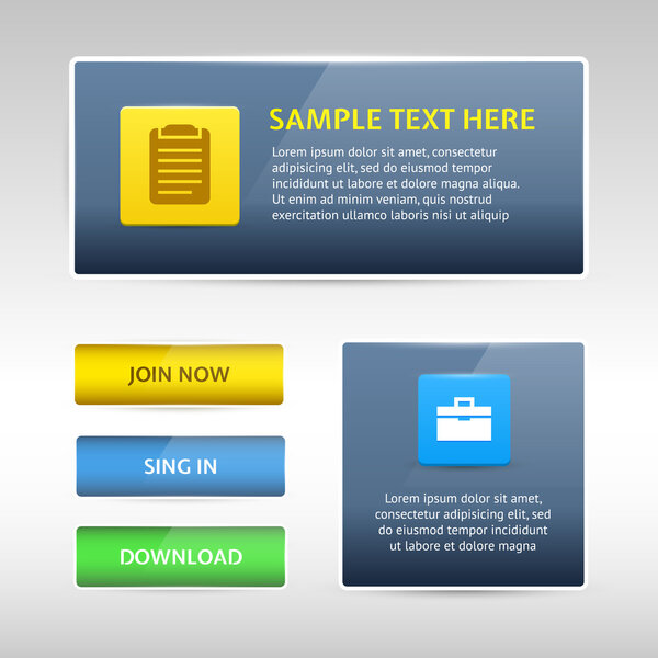 web elements collection, vector design