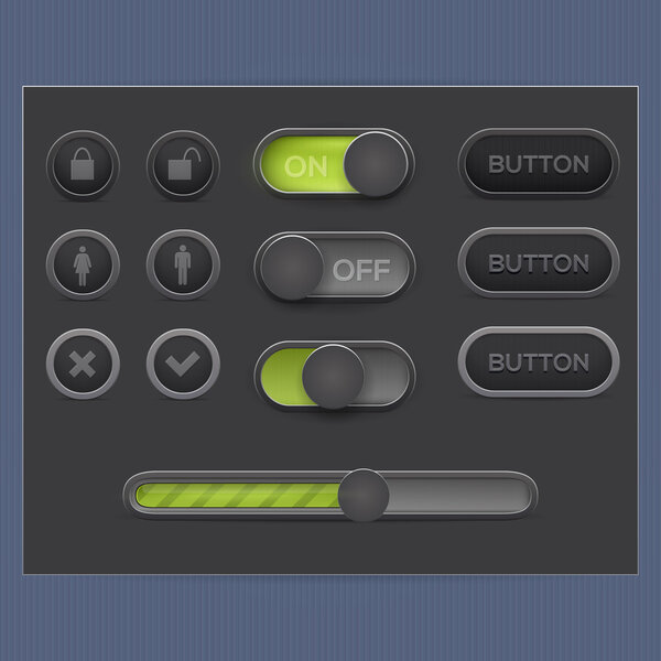 коллекция веб-элементов, векторный дизайн
