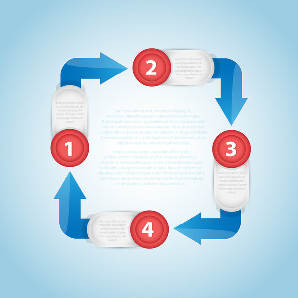 Colorful circular banner template for different business design. Vector illustration.