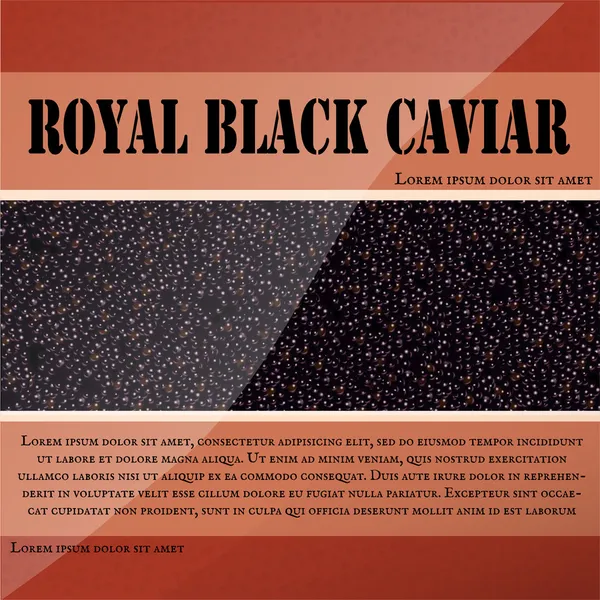 Royal Caviar Preto Design Vetorial — Vetor de Stock