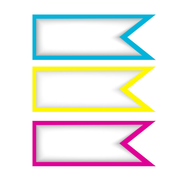 Vector set of ribbon icons