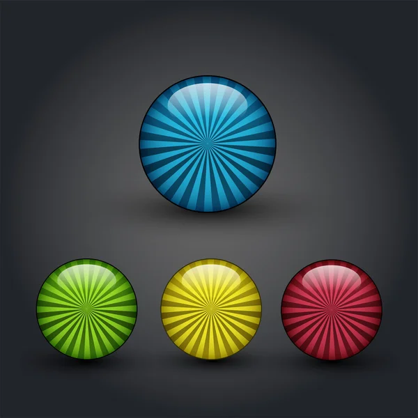 Vector Color Buttons Vector Illustration — Stock Vector