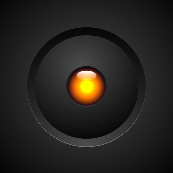 Vector orange button,  vector illustration  