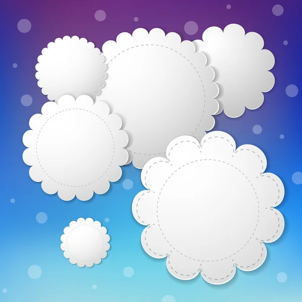 Papier Wolken Vector Vector Illustratie Vector Illustratie — Stockvector