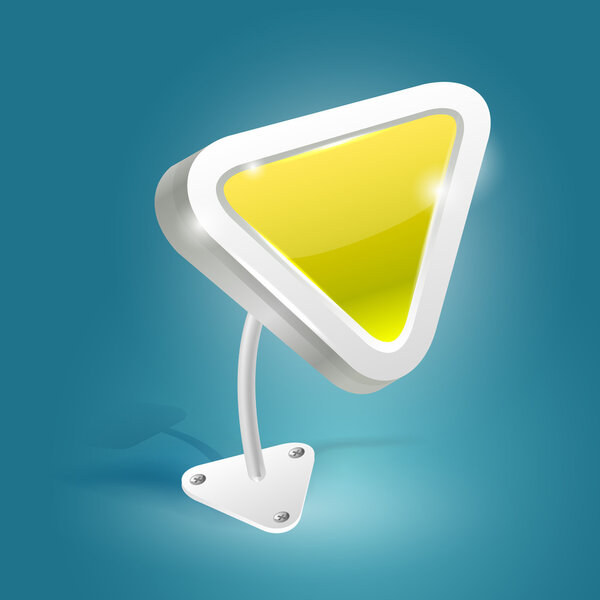 Желтая векторная стрелка, векторная иллюстрация
  