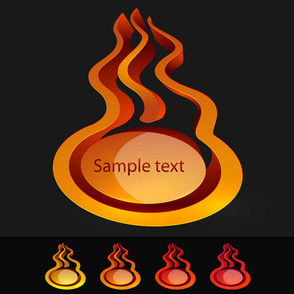 Fire Icons vector set