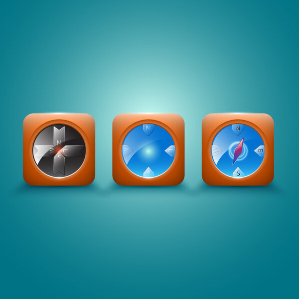 Изображение векторных компасов на белом
