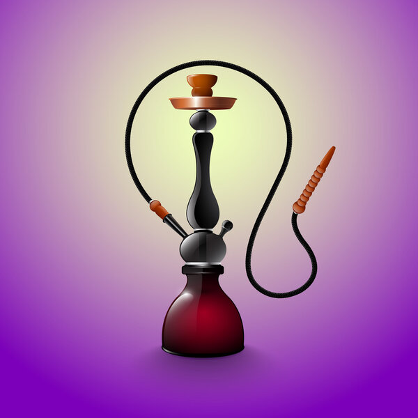 Hookah isolated on white background. Vector illustration