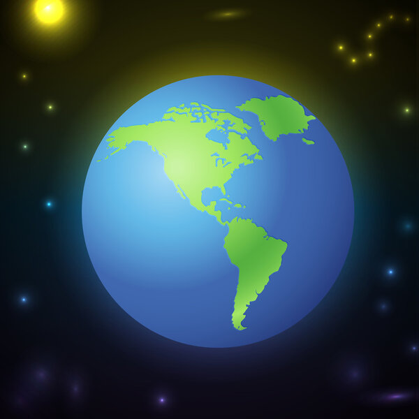 Earth icon,  vector illustration  