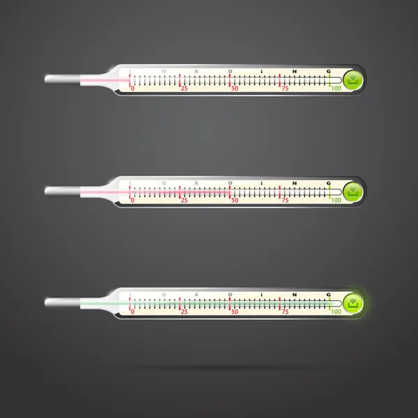 Traditionella Medicinska Termometer Vektor Illustration — Stock vektor