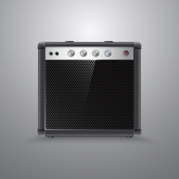 Векторное гитарное комбо на белом фоне
